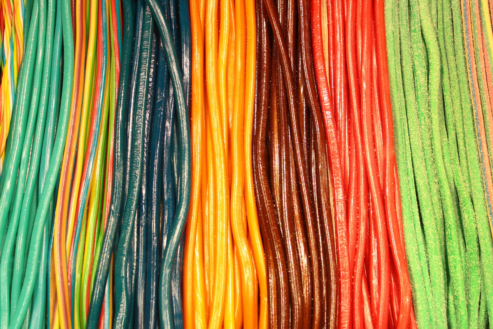 colorful twisted licorice candy background