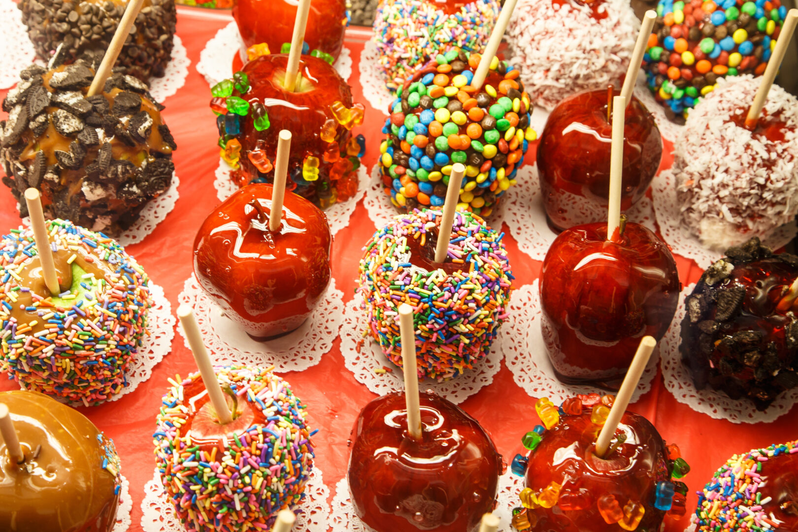 Colorful Candied Apples